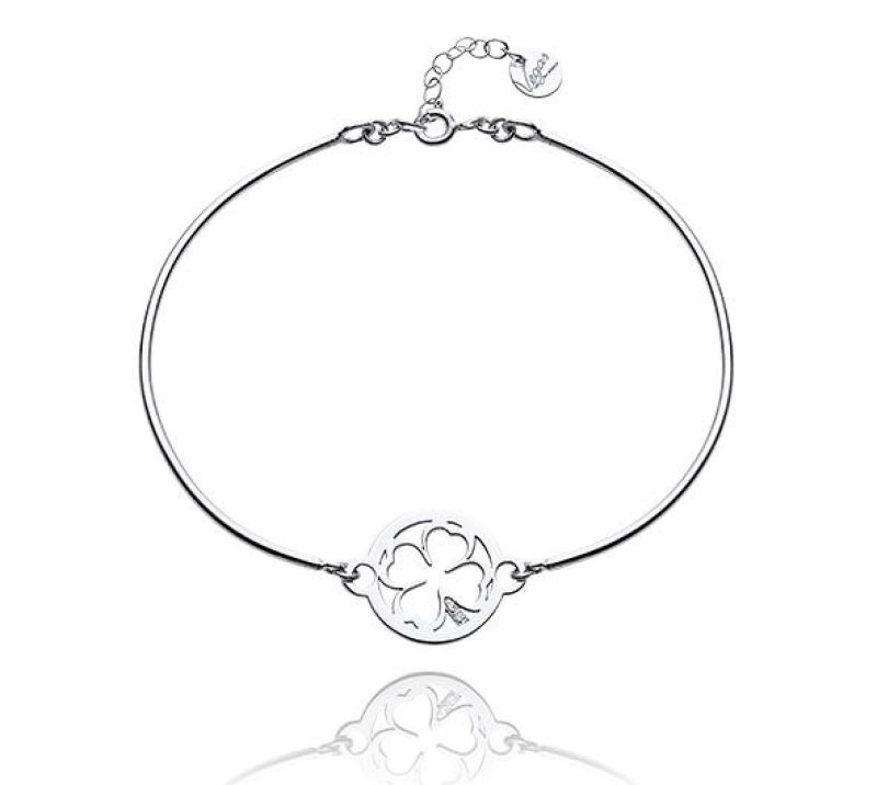 Armband Kleeblatt rhodiniert Armband Kleeblatt rhodiniert